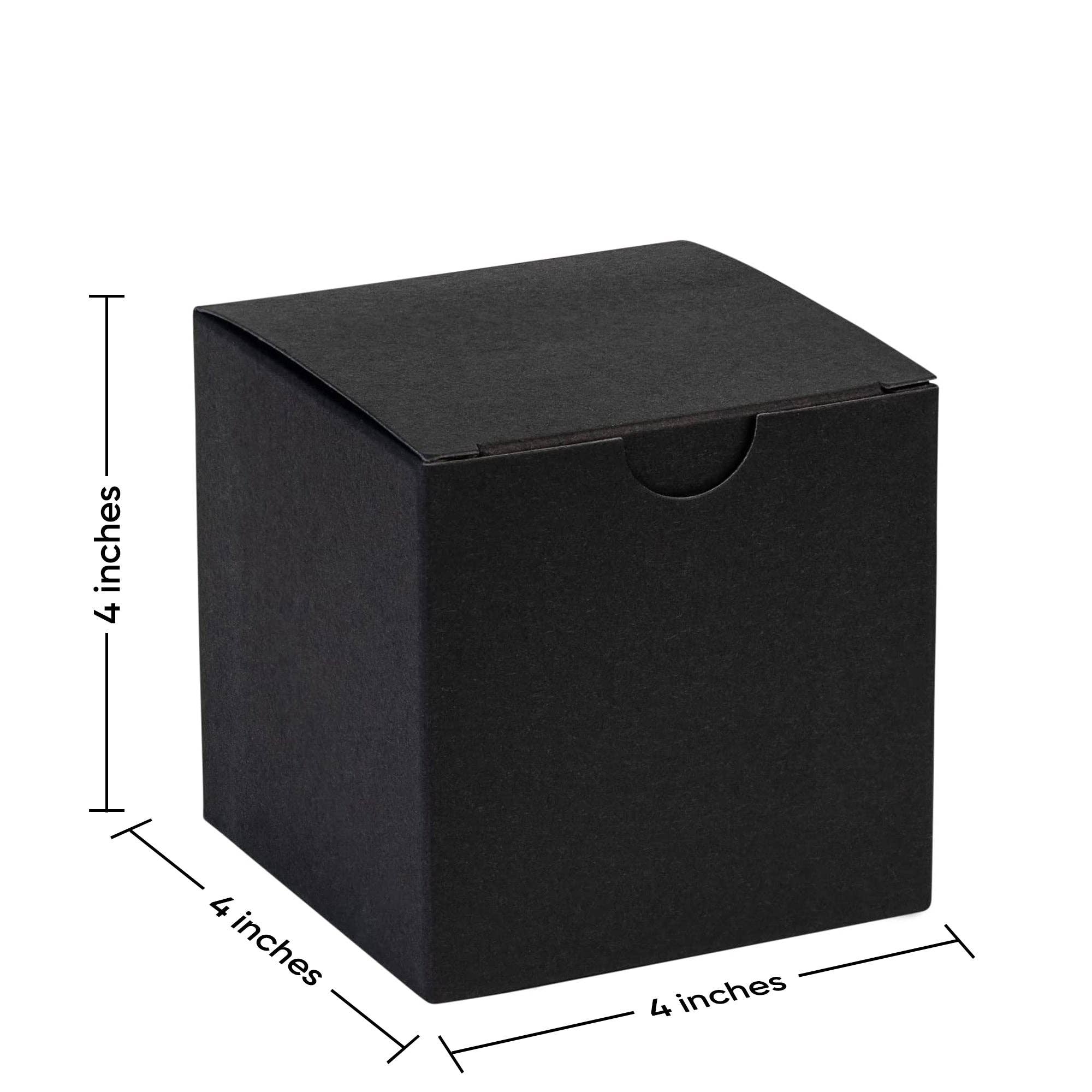 Hammont - Wholesale Gift Box - Cube Black Gift Tuck Top Boxes 18 Pack 4X4X41