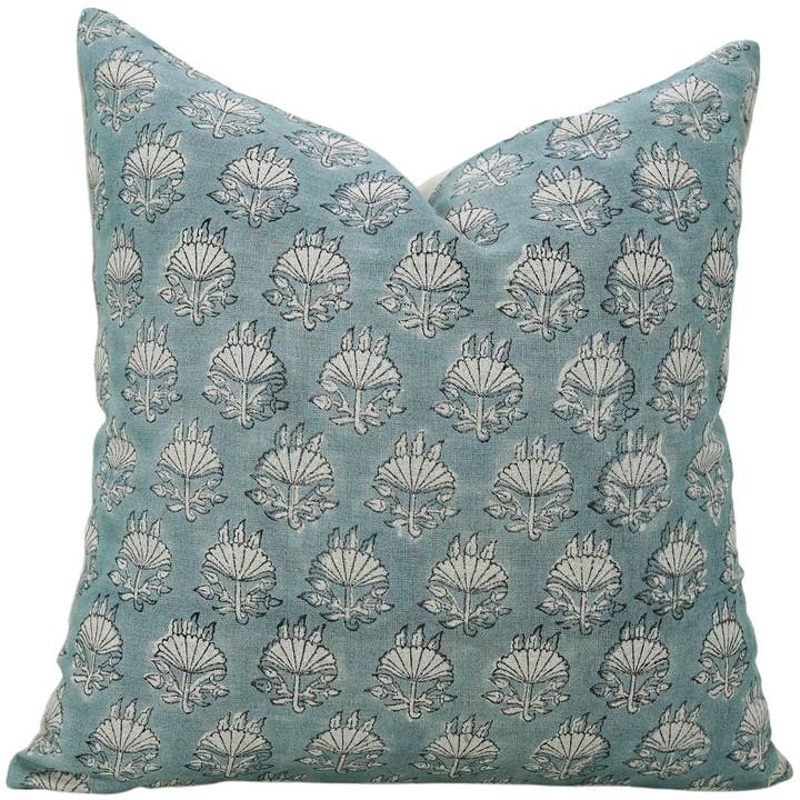 Block Print Boho Pure Linen Pillow Cover- Chatri for wholesale by Fabdivine