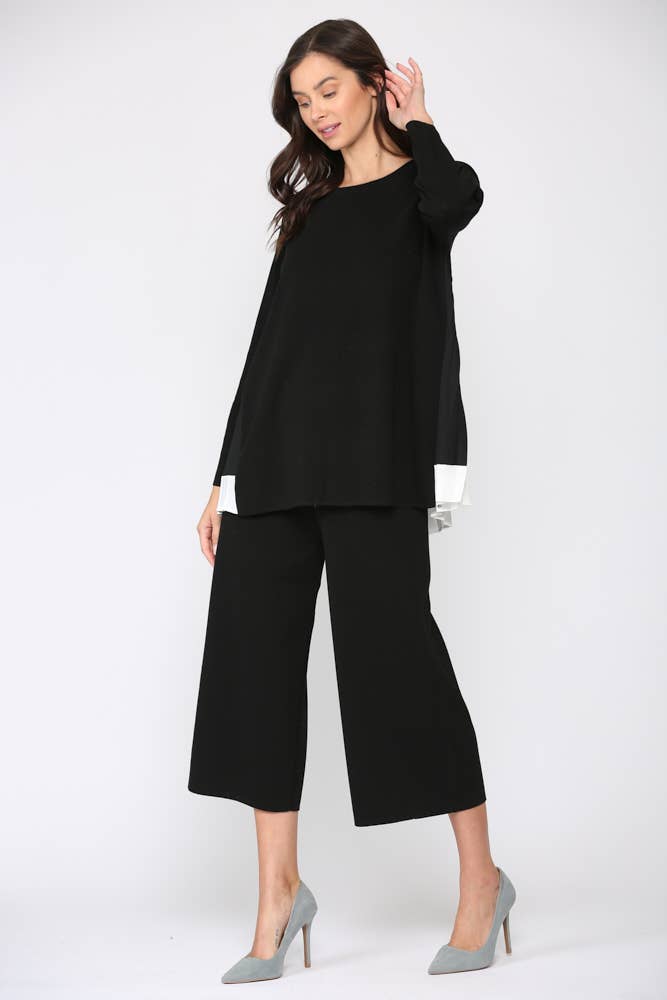 Joh Apparel – Großhandel Tunika – Damen – Summa Gerippter Strick mit Akkordean-Plissee-Rücken9