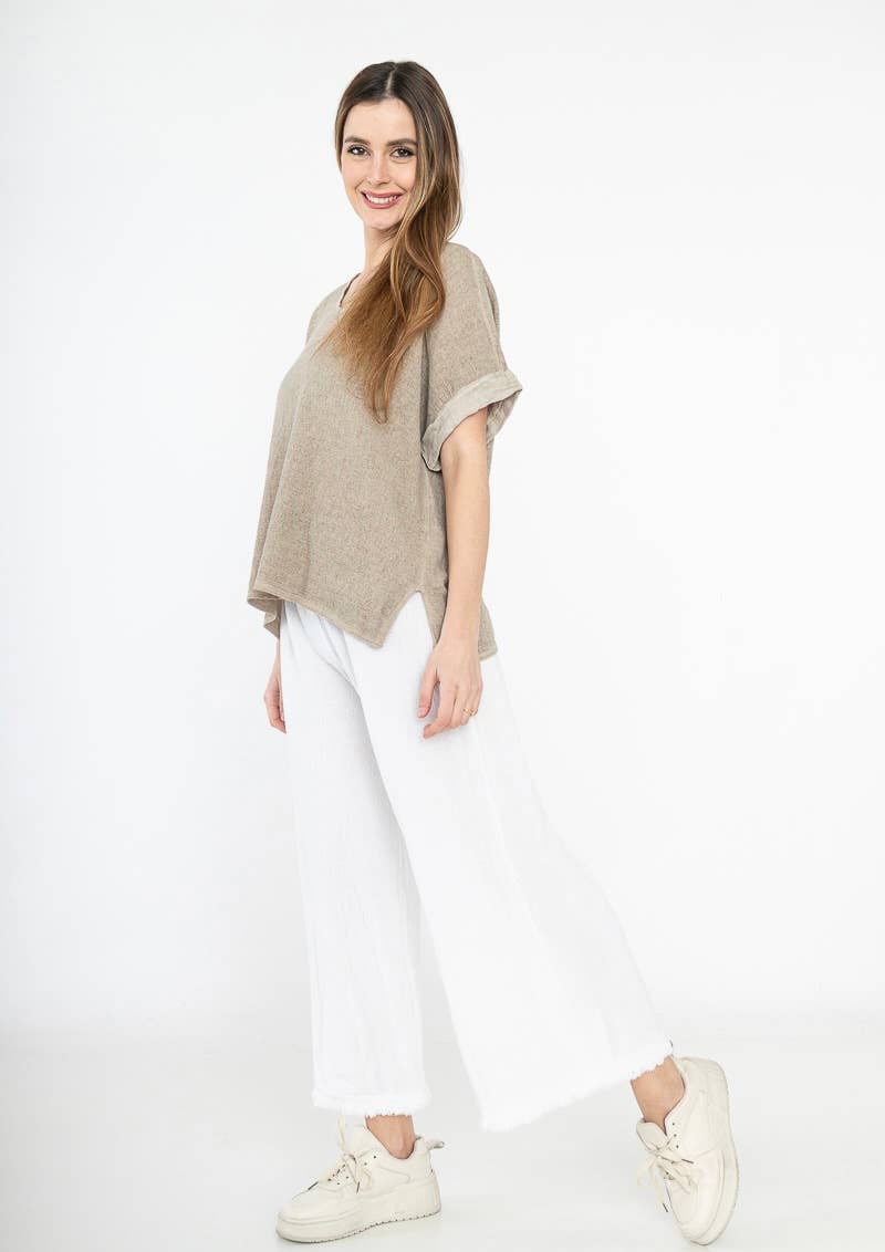 LINEN & COTTON HOUSE – Blusa - Mulher por atacado – Camisa de algodão e linho tamanho único47