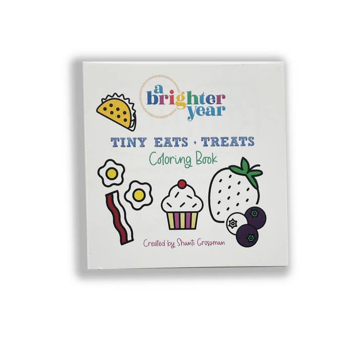 A Brighter Year - Wholesale Coloring Book - Adult - Tiny Eats Treats Easy Tear Glue Bind Coloring Book for Adult