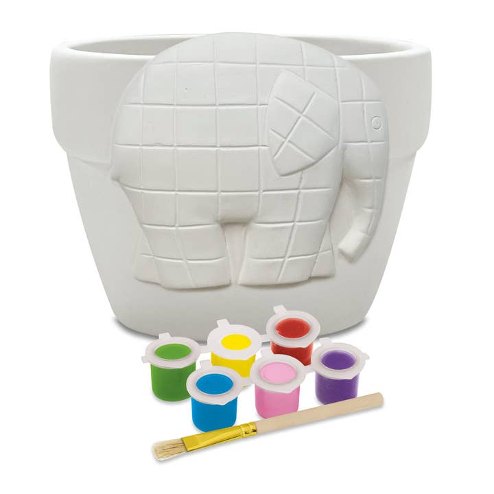 Robert Frederick Ltd - Venta al por mayor Kit de manualidades - Niños - Kit de manualidades para niños Elmer Paint Your Own Plant Mot1