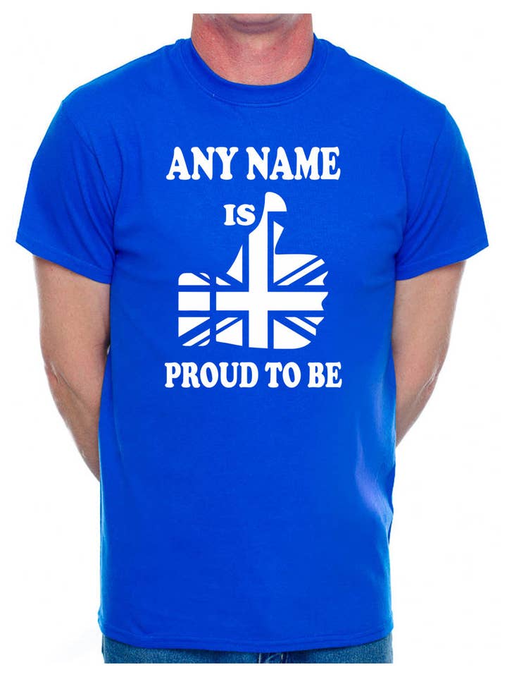 Print4U - Wholesale Screen printed t-shirt – Men′s - Personalised Mens T-Shirt Proud To Be British Any Name Custom3