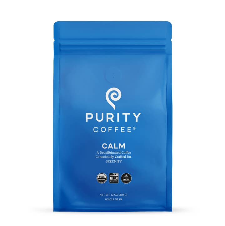 Purity Coffee - Wholesale Coffee Beans - CALM: Decaf Whole Bean Coffee - 12oz Bag0