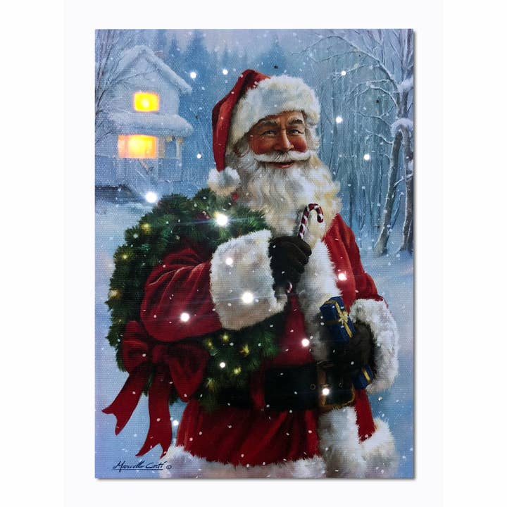 TT Santa w/Wreath for wholesale by Oak Street Wholesale