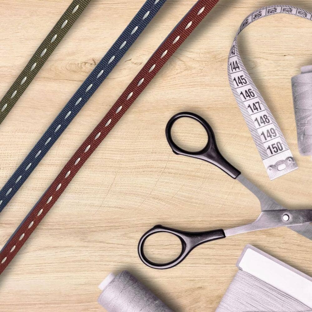 Factory Direct Craft - Wholesale Ribbon – Gift wrapping - 15yds Vintage Stitched Ribbon Spool- Choose Color5