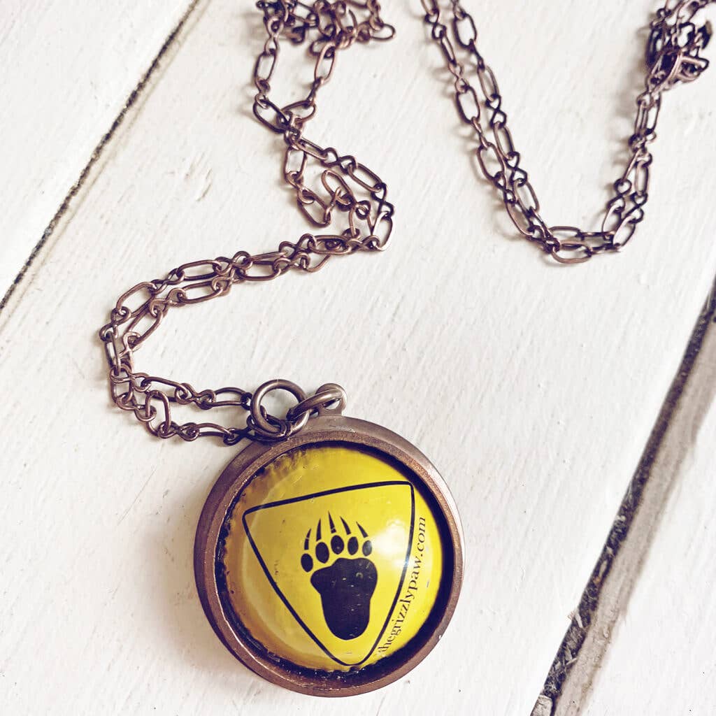 Peacock & Lime - Wholesale Pendant/Charm Necklace - retro soda pop // vintage bottle cap and copper pipe pendant2