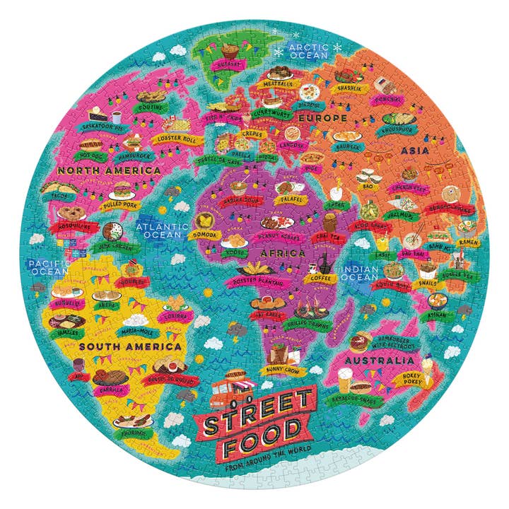 Chronicle Books - Wholesale Puzzle - Adult - Street Food Lover's 1000 Piece Jigsaw Puzzle