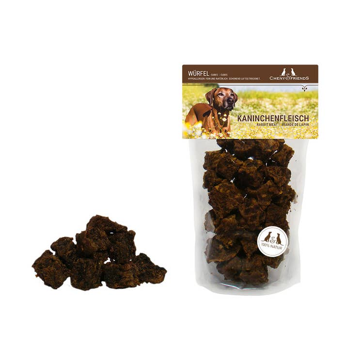 Cheny & Friends - Wholesale Pet Treats - Dog - Rabbit meat cubes
