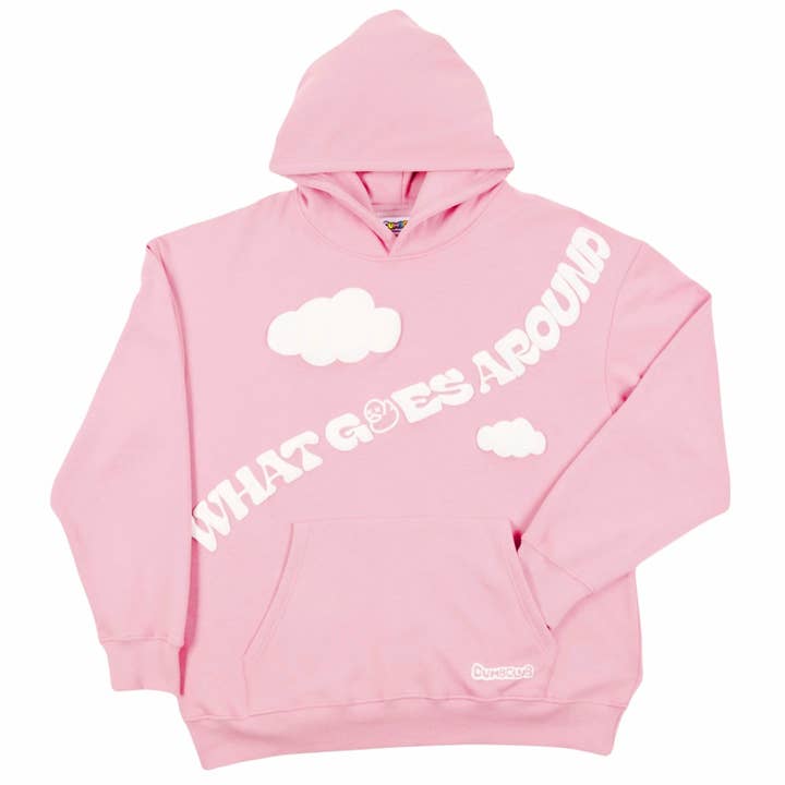 What Goes Around Deluxe Hoodie Pink for wholesale by Dumbclub LLC