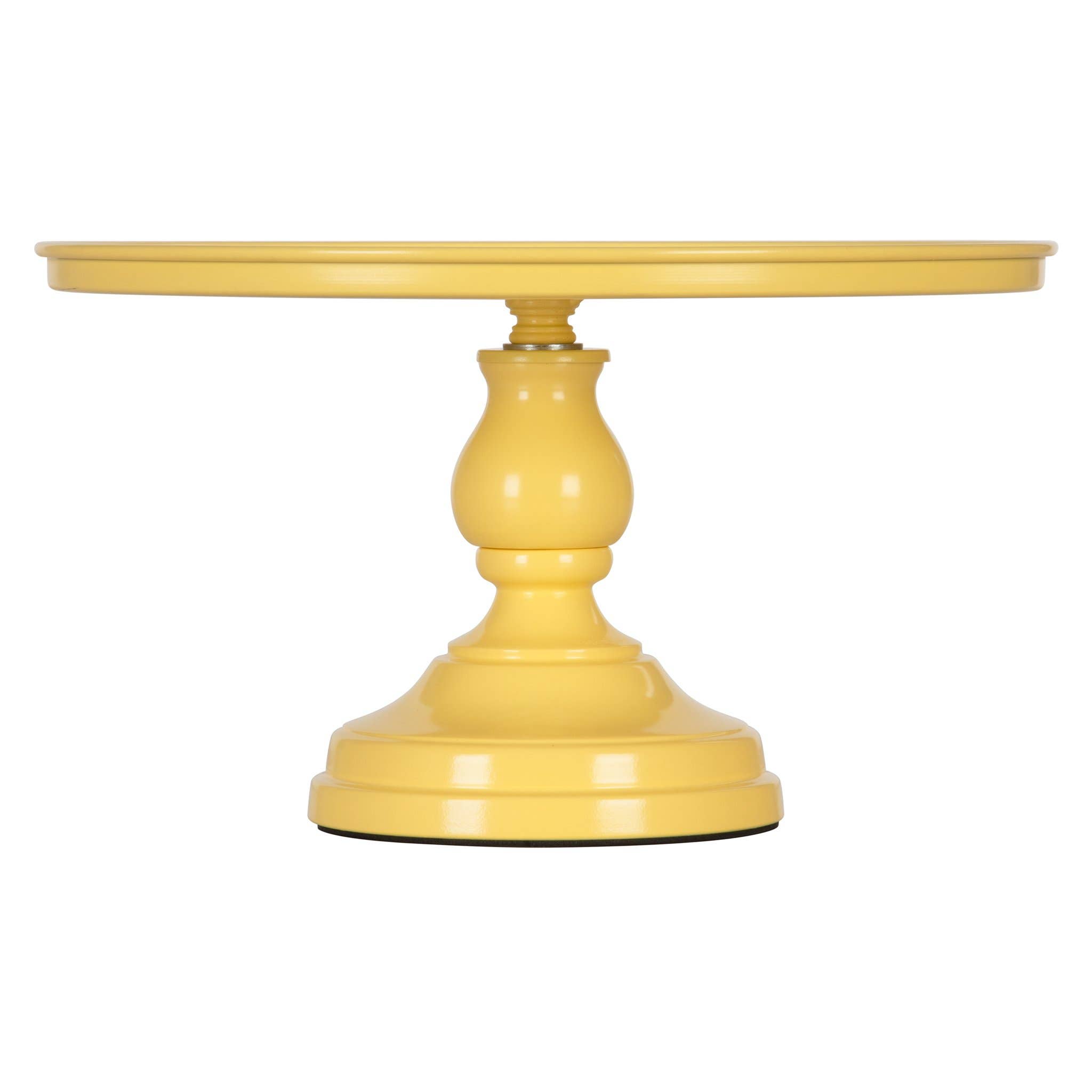 Amalfi Decor - Wholesale Cake Stand - 12 Inch Mirror-Top Cake Stand - Yellow2