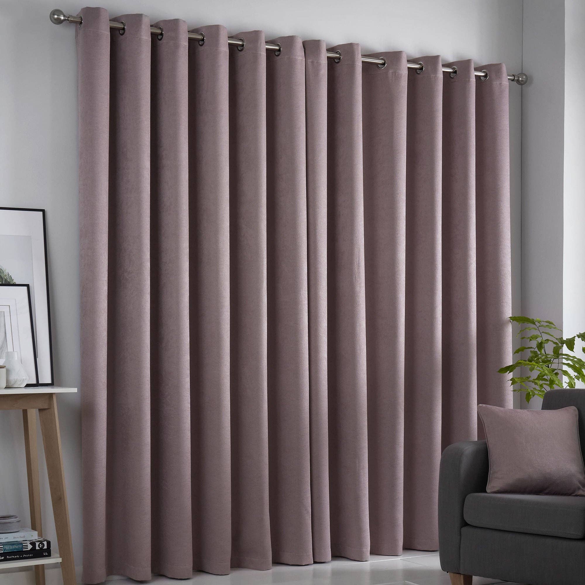 UW Home – wholesale Curtain – Strata Pair of Eyelet Curtains by Fusion in Blush1