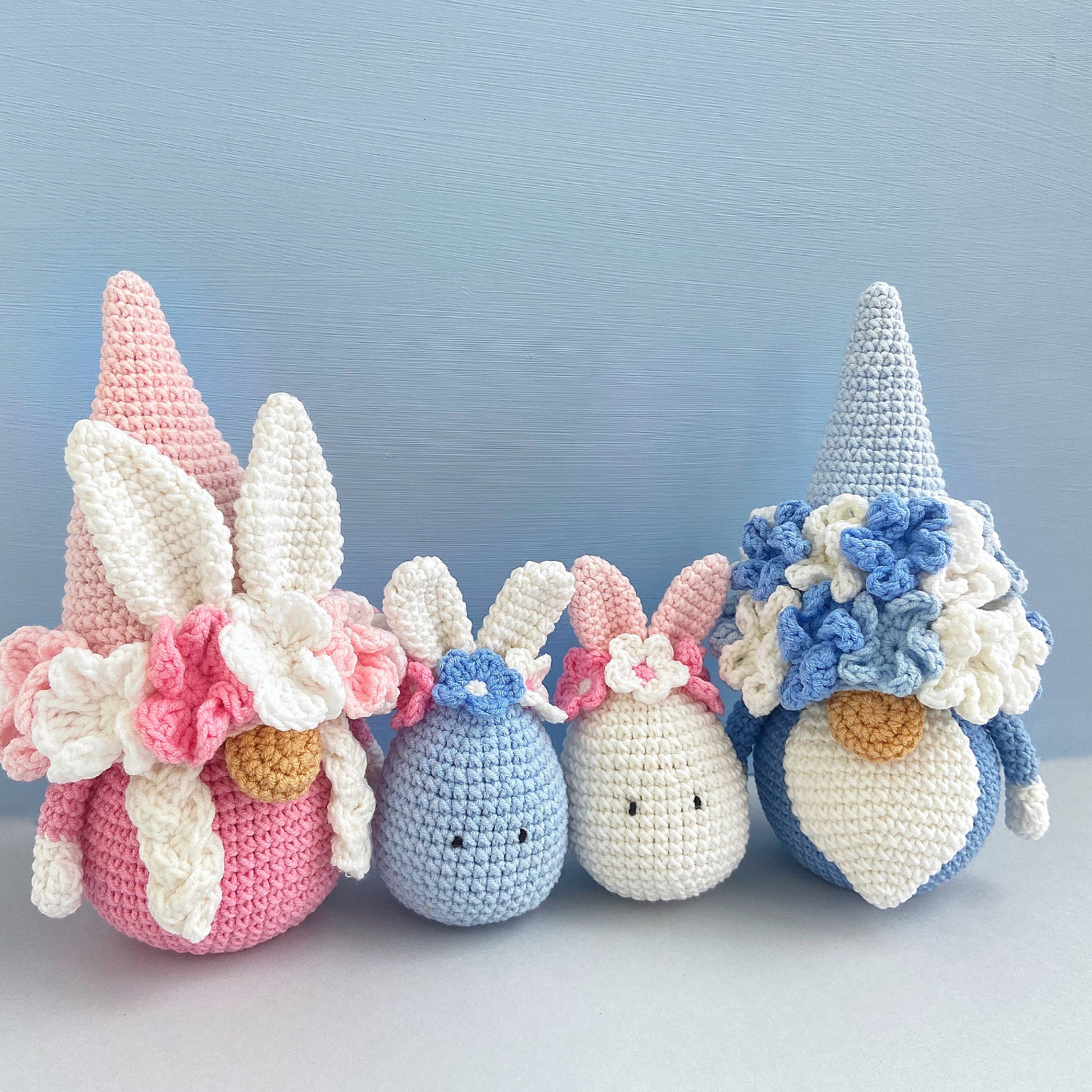 Anh2 LTD - Vendita all'ingrosso Decorazioni da tavolo - Gnomo a forma di coniglietto pasquale lavorato all'uncinetto, uovo di Pasqua, decorazione per cesto di Pasqua6