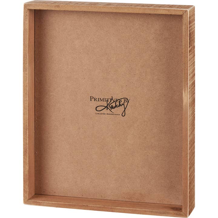 Primitives by Kathy - Wholesale Desk/Tabletop Sign - Shasta Daisy Inset Box Sign