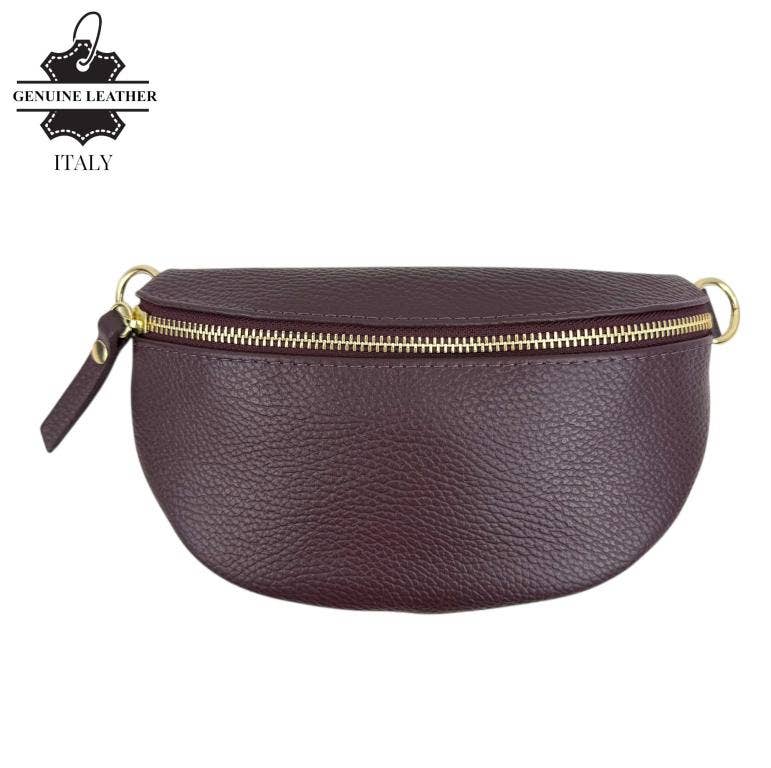 Chenson & Gorett - Vente Sac ceinture – femme - Sac banane compact en cuir italien pour femme. Promotion en ligne.20