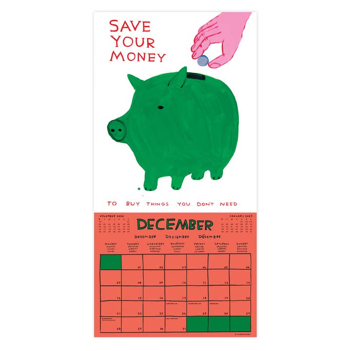 David Shrigley x Brainbox Candy - Wholesale Calendar - David Shrigley Official and Exclusive 2026 Wall Calendar13