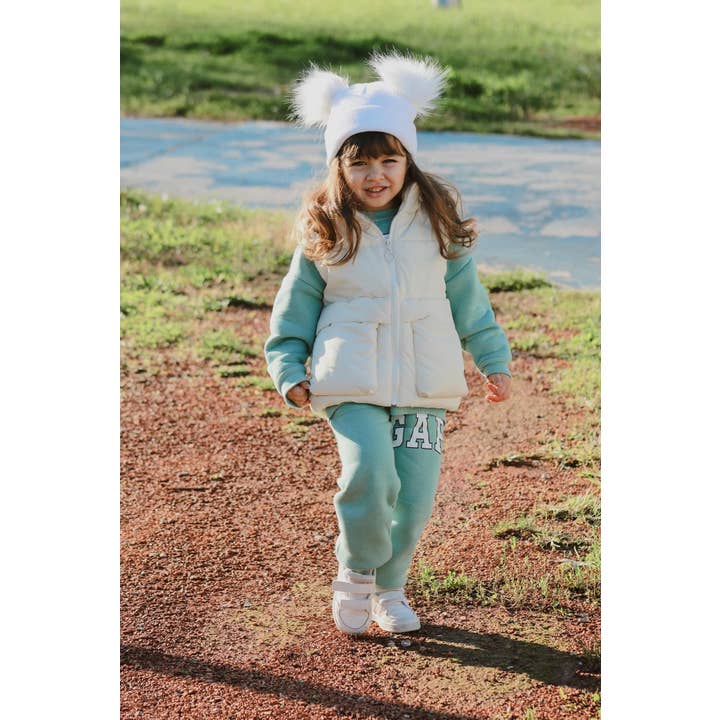 Himmelberg Baby - Wholesale Beanie – Kids - White Pom Pom Baby/Kid's Beanie, Newborn to 8 Years, Unisex9