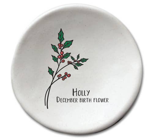 August Ceramics - Wholesale Jewelry Dish - 3.5" Ceramic Birth Month assortment with Tabletop Display3