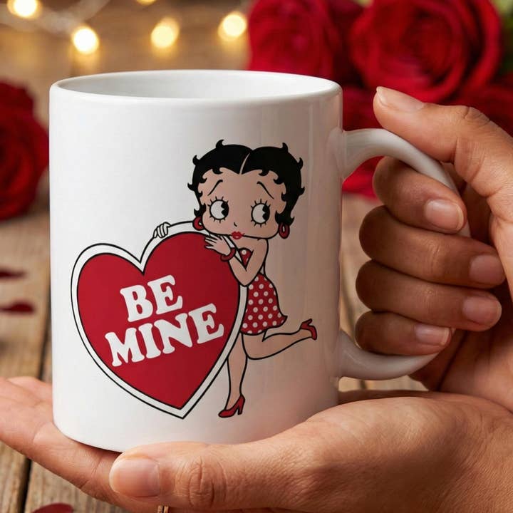 Tazza di San Valentino Betty Boop Be Mine, Tazza da Caffè Amore Retrò per la vendita all'ingrosso da parte di Embrova