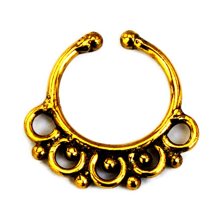 Gold Septum Nose Ring for wholesale by Gypsy Winds Bcn