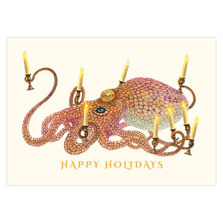 Nick Mayer Art - Wholesale Feestdagenkaartje - Octopus Vakantiekaarten