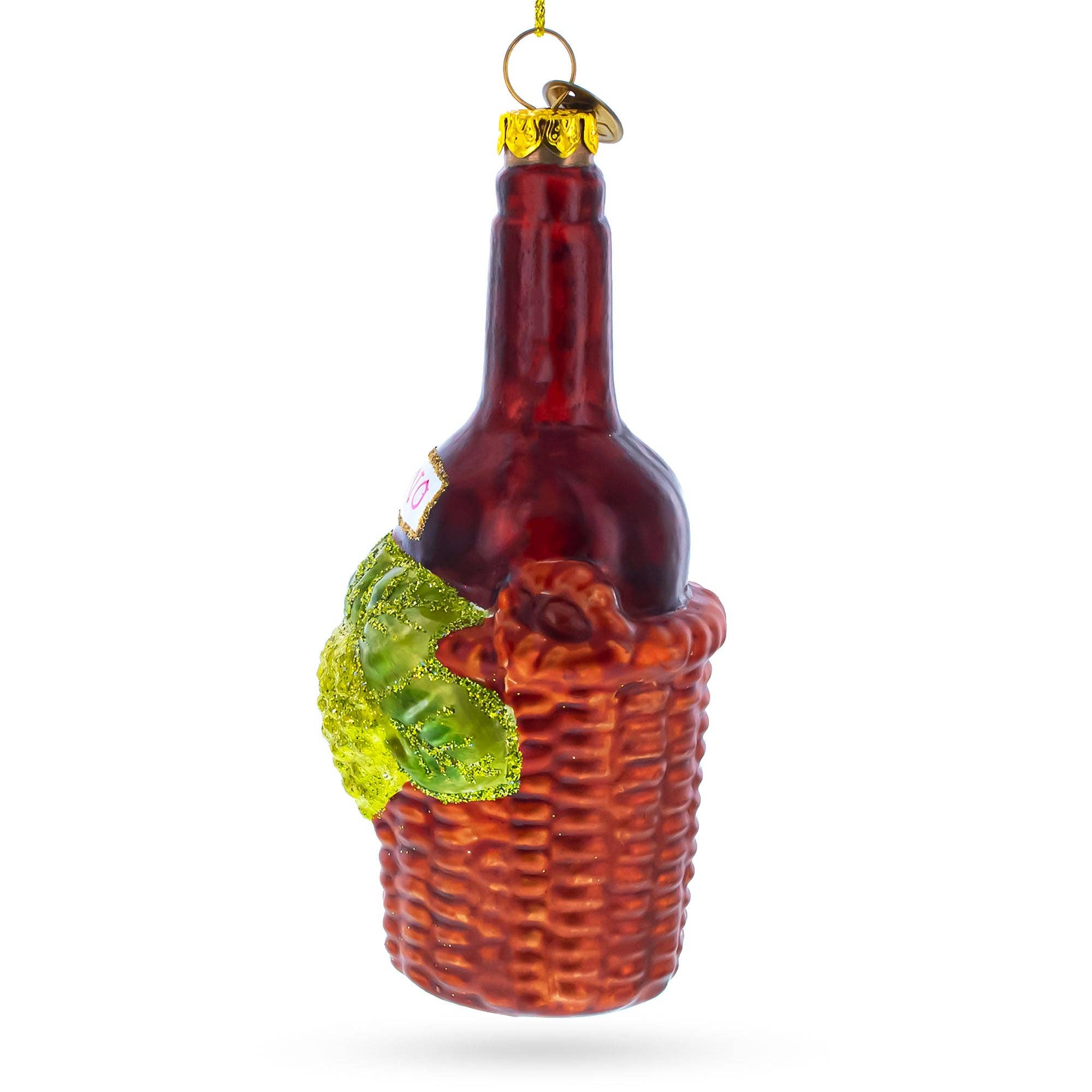 BestPysanky - Wholesale Ornament - Red Wine Bottle Glass Ornament1