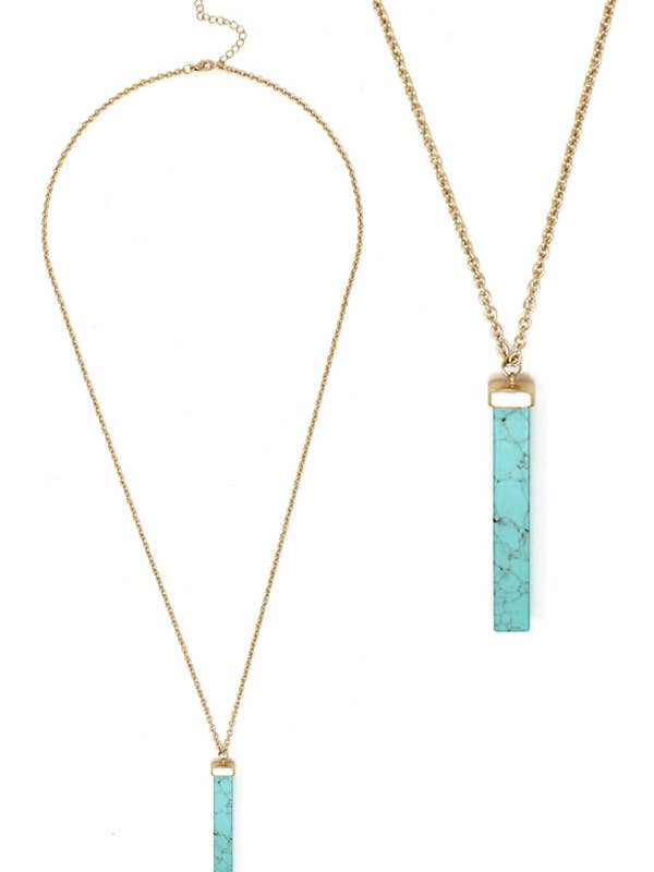 ( W001 ) HALVÆDELSTEN LANG HALSKÆDE for engroshandel hos Jewelry Max