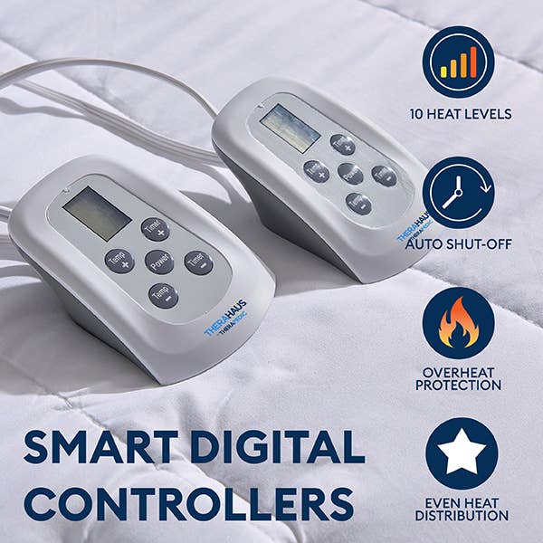 Uncanny Brands - Wholesale Mattress Pad/Protector - Therahaus by Therapedic Heated Queen Size Mattress Pad6