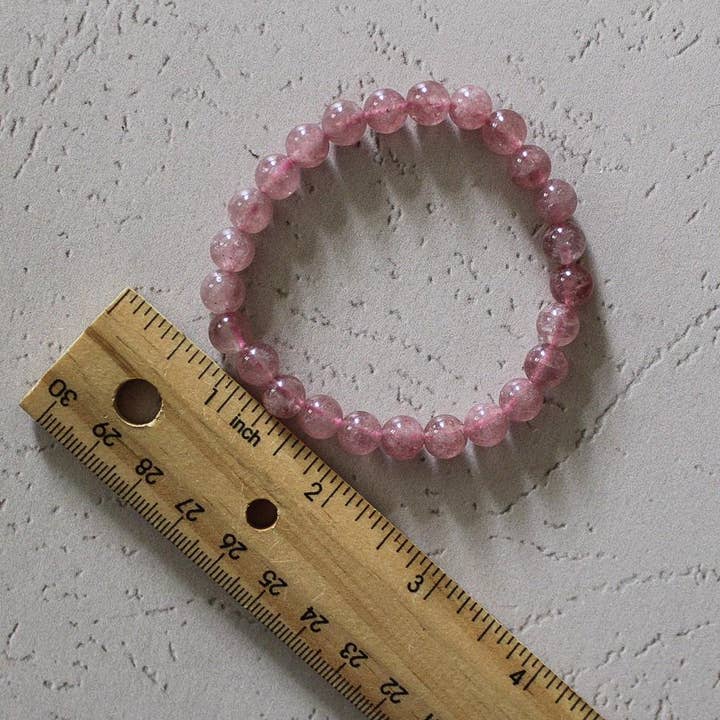 Pebble House - Wholesale Beaded Bracelet - Strawberry Quartz Bracelet 4mm/6mm/8mm - Crystals & Stones