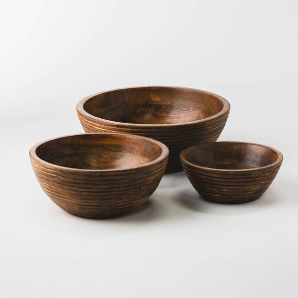 Mela Artisans - Wholesale Decorative Plate/Dish/Bowl - Cascade Handcarved Mangowood Bowls4