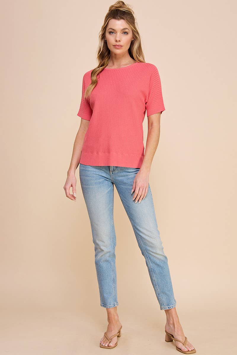 Allie Rose - Vente Haut en maille – femme - Haut en tricot doux à texture mini-chevron8