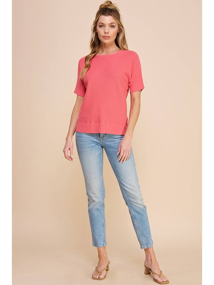 Allie Rose - Vente Haut en maille – femme - Haut en tricot doux à texture mini-chevron8