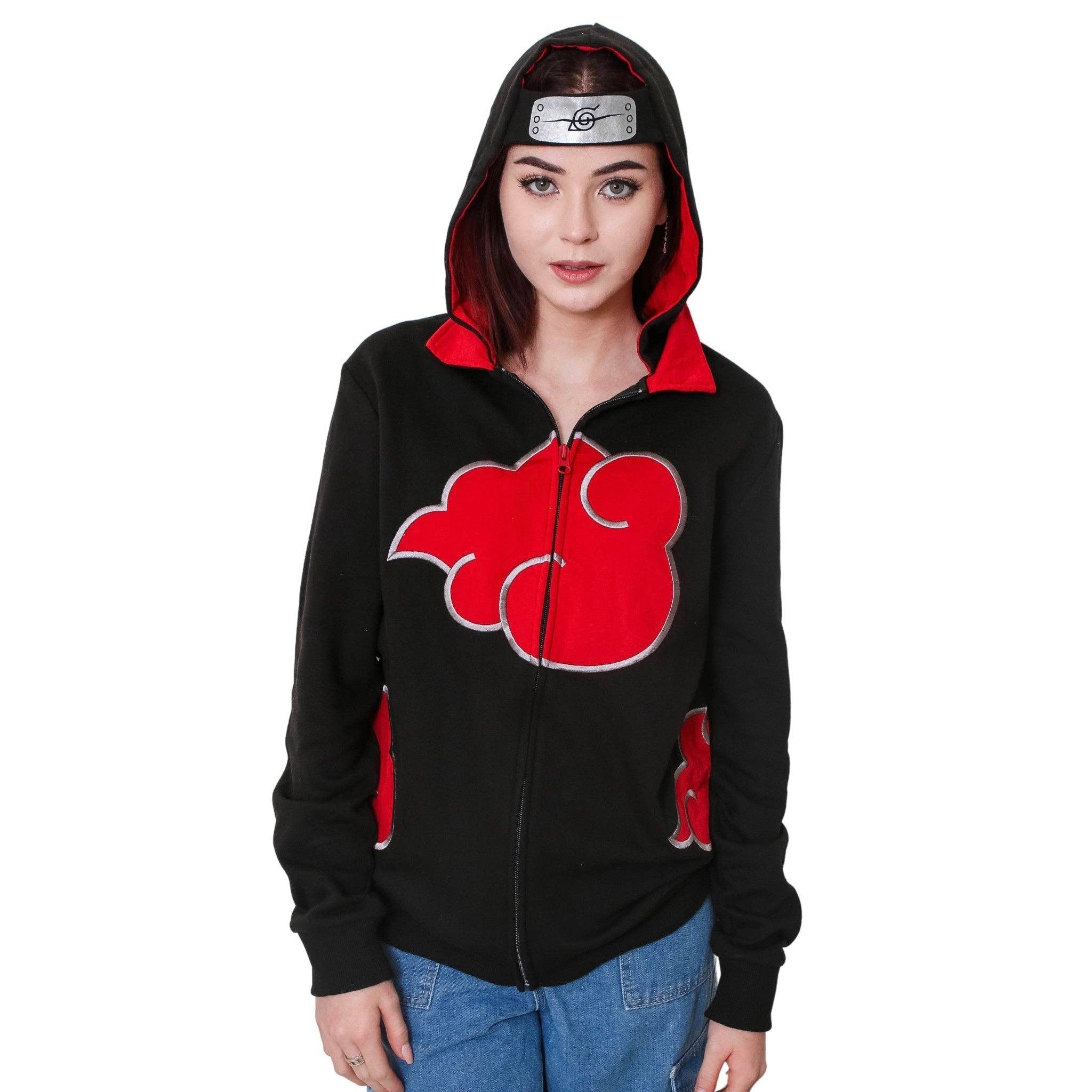 Fundom - Wholesale Hoodie - Unisex - Naruto Shippuden Itachi Akatsuki Hidden Leaf Symbol Cosplay Hoodie With Headband4