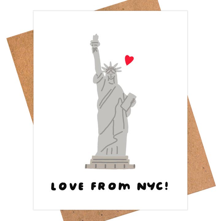 Statue of Liberty Love from NYC Greeting Card for wholesale by iej studio