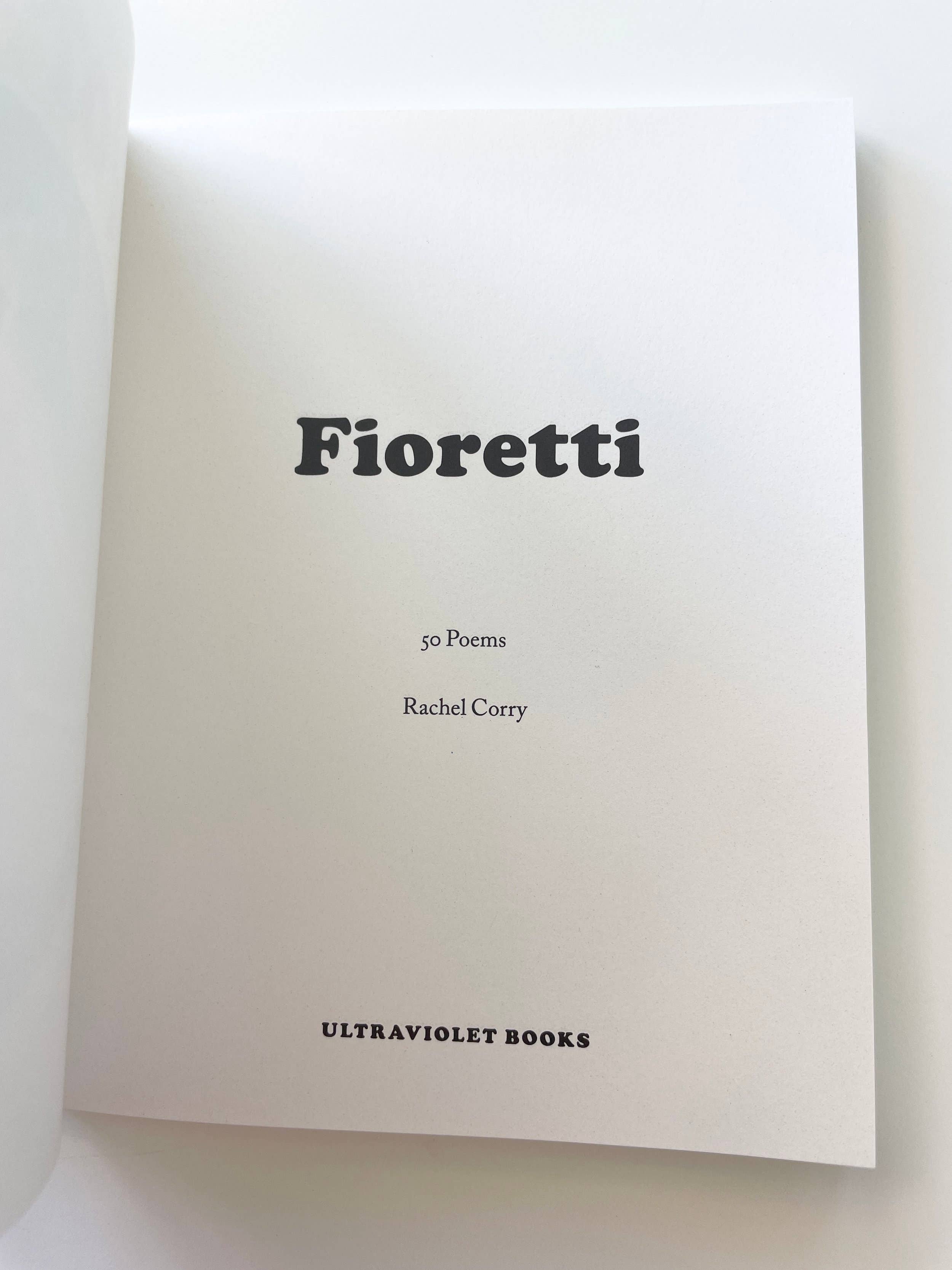 ULTRAVIOLET BOOKS - Wholesale Poetry & Drama - FIORETTI1
