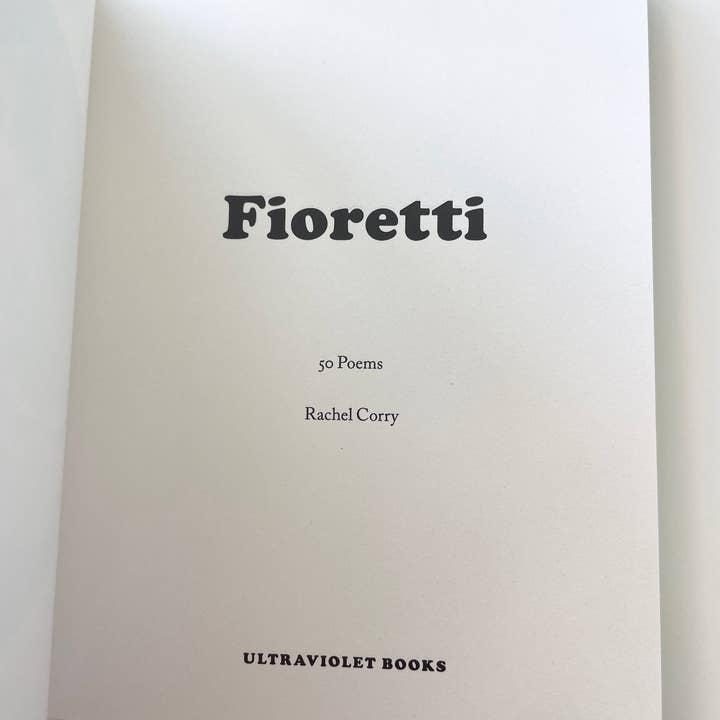 ULTRAVIOLET BOOKS - Wholesale Poetry & Drama - FIORETTI1