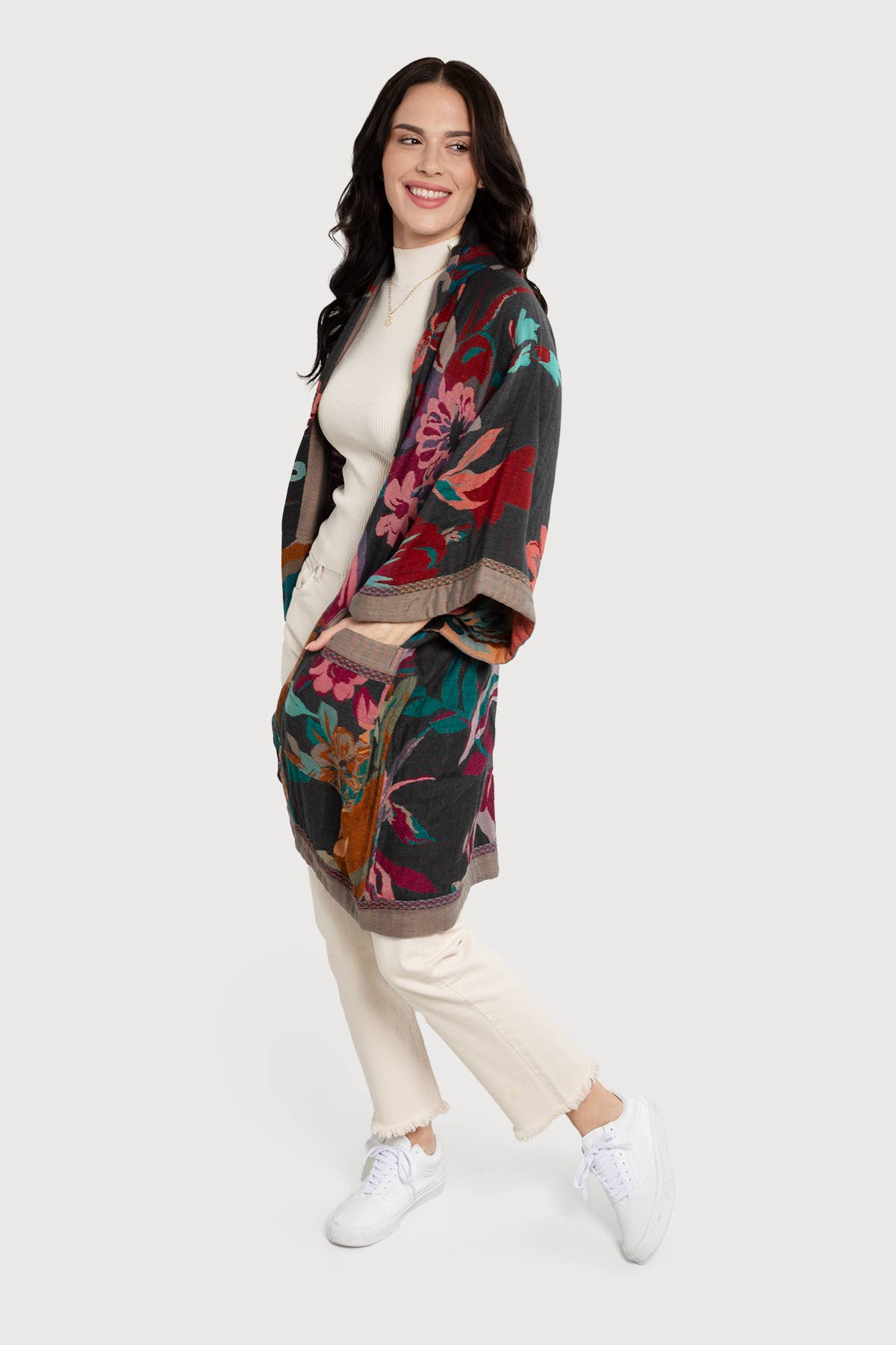 SAACHI - Wholesale Jacket - Women's - Floral Kimono Cotton Jacket for Fall2