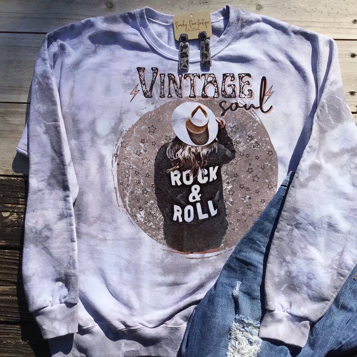 Vintage Soul Western Sweatshirt for wholesale by Ranchy Roan Boutique