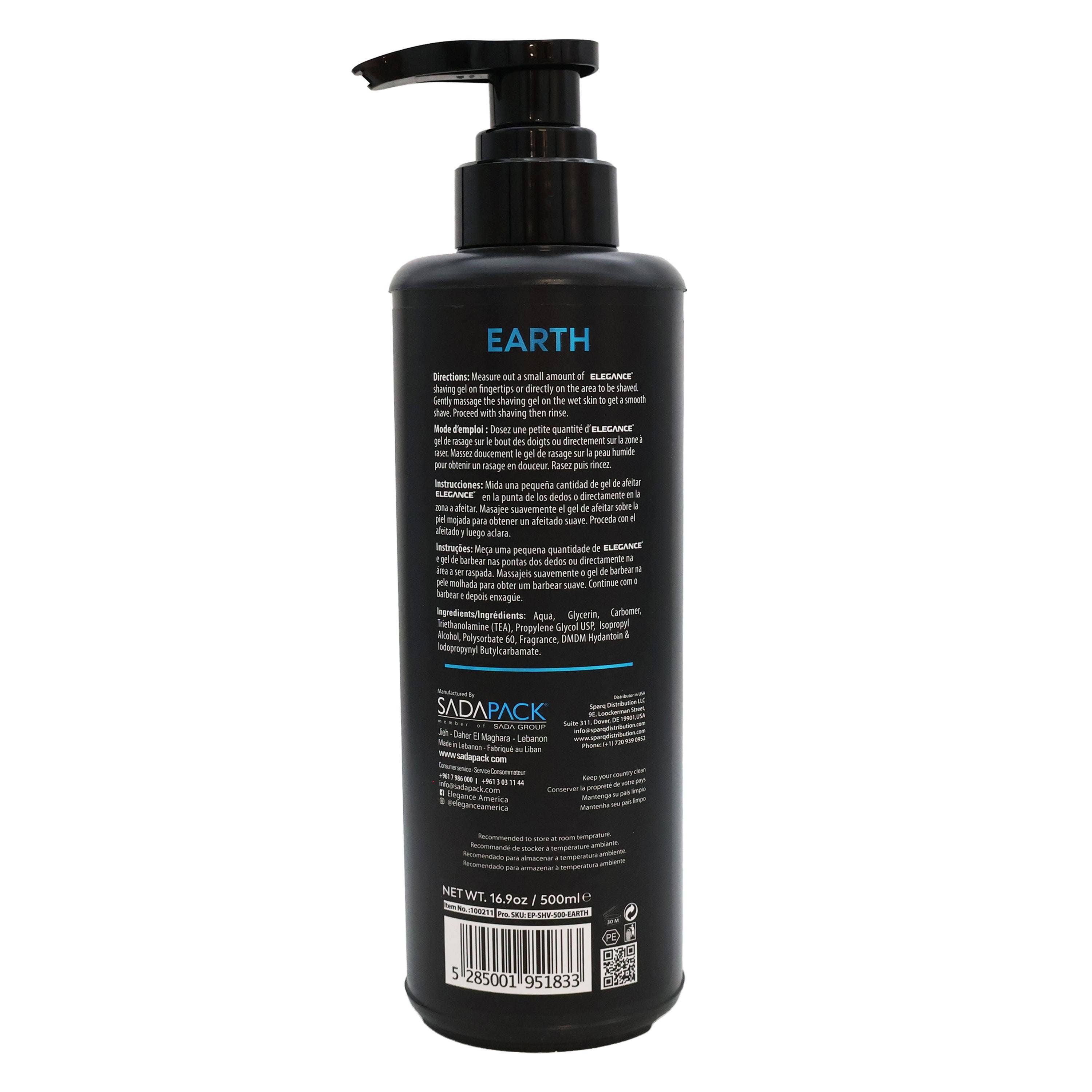 KT Supply - Wholesale Shaving Cream - Men's - Elegance Shaving Gel Earth, 16.9 Oz.1
