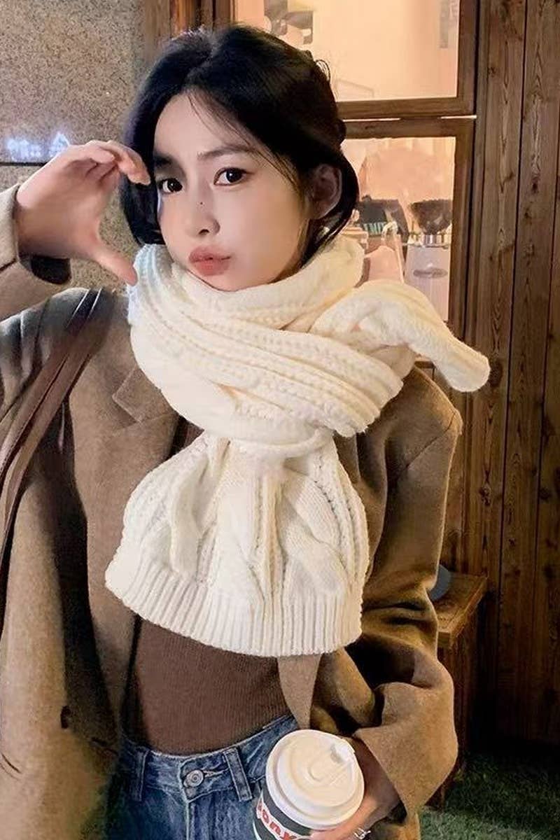 NINEXIS - Wholesale Scarf - Women's - CWASC03387_CHUNKY KNIT TWIST SCARF WARM THICK SHAWL WRAP7