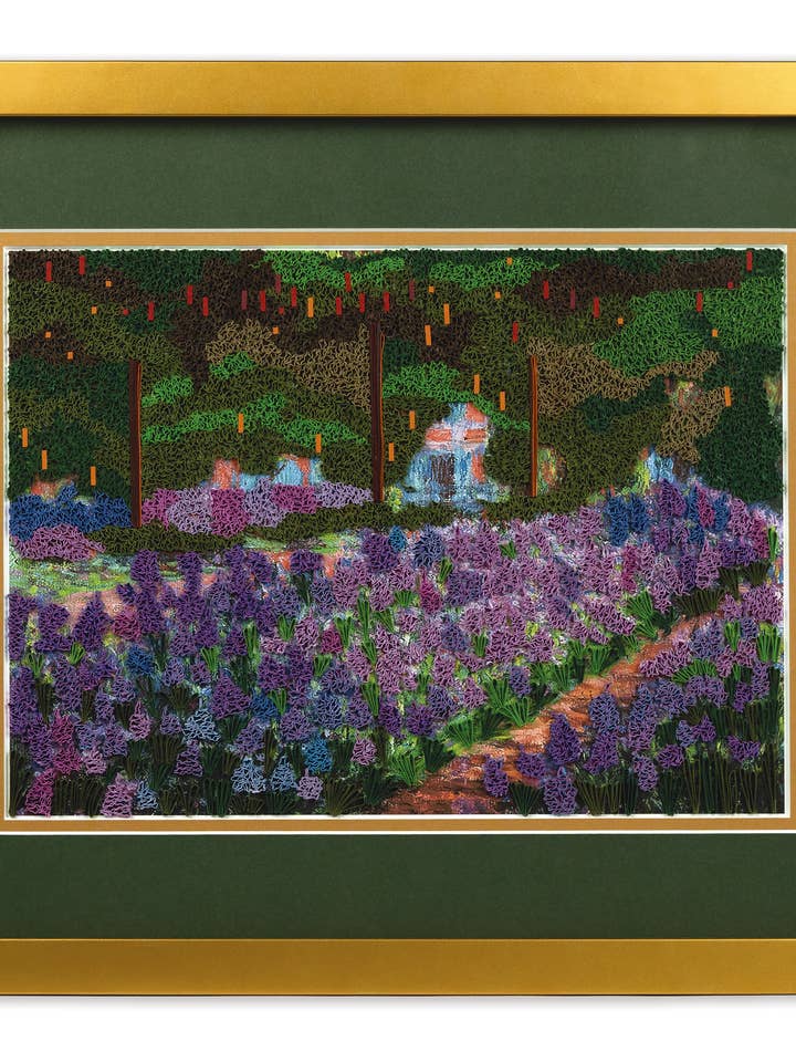 Framed Art-Size Artist Series - The Artist's Garden for wholesale by Quilling Card