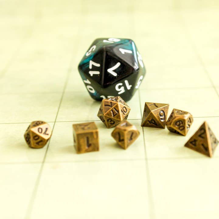 Mystery Dice Goblin - Wholesale Dobbelstenen - Gouden Mini Dobbelsteenset