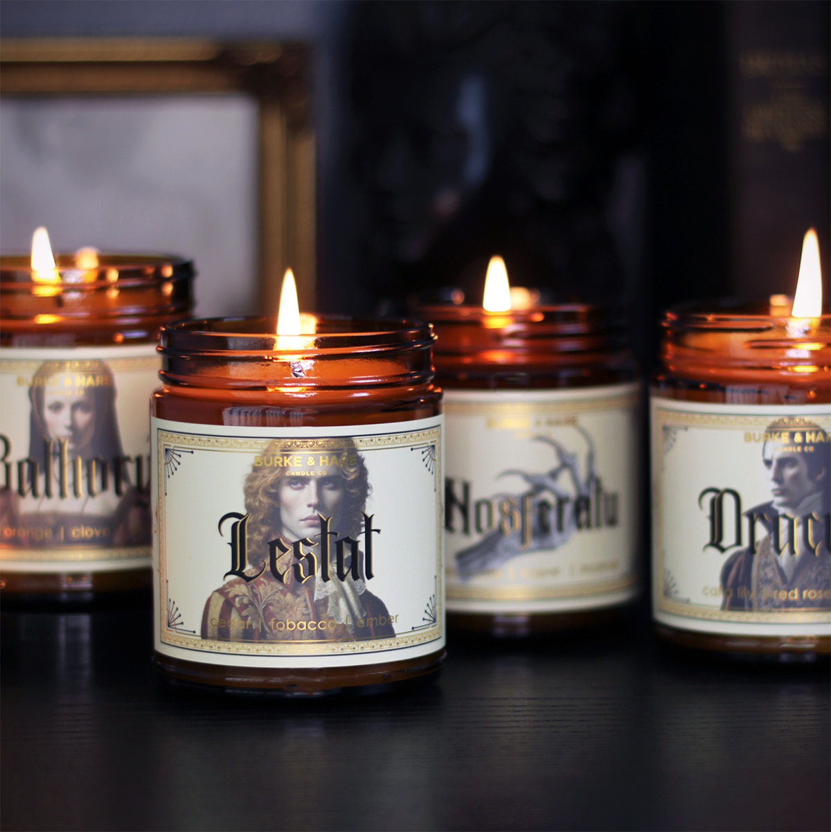 Burke & Hare Co - Wholesale Jar/Filled Candle - Gothic Candle - Bathory Vampire - Blood Orange - Spice2