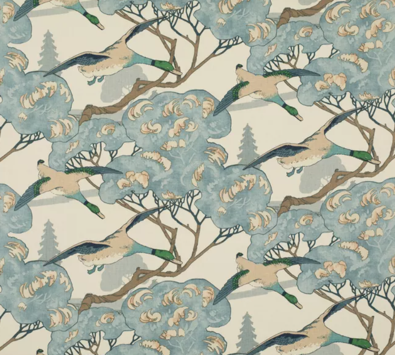 Wheaton Whaley Home - Wholesale Throw Pillow Cover - Flying Ducks in Blue by Mulberry Home0