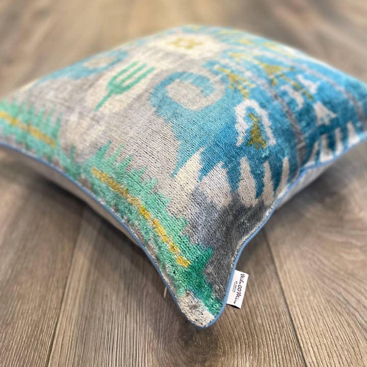 Mila∞Miro by Emelie - Wholesale Throw Pillow Cover - Velvet Ikat Cushion Bliss | Velvet Ikat Pillow Cover