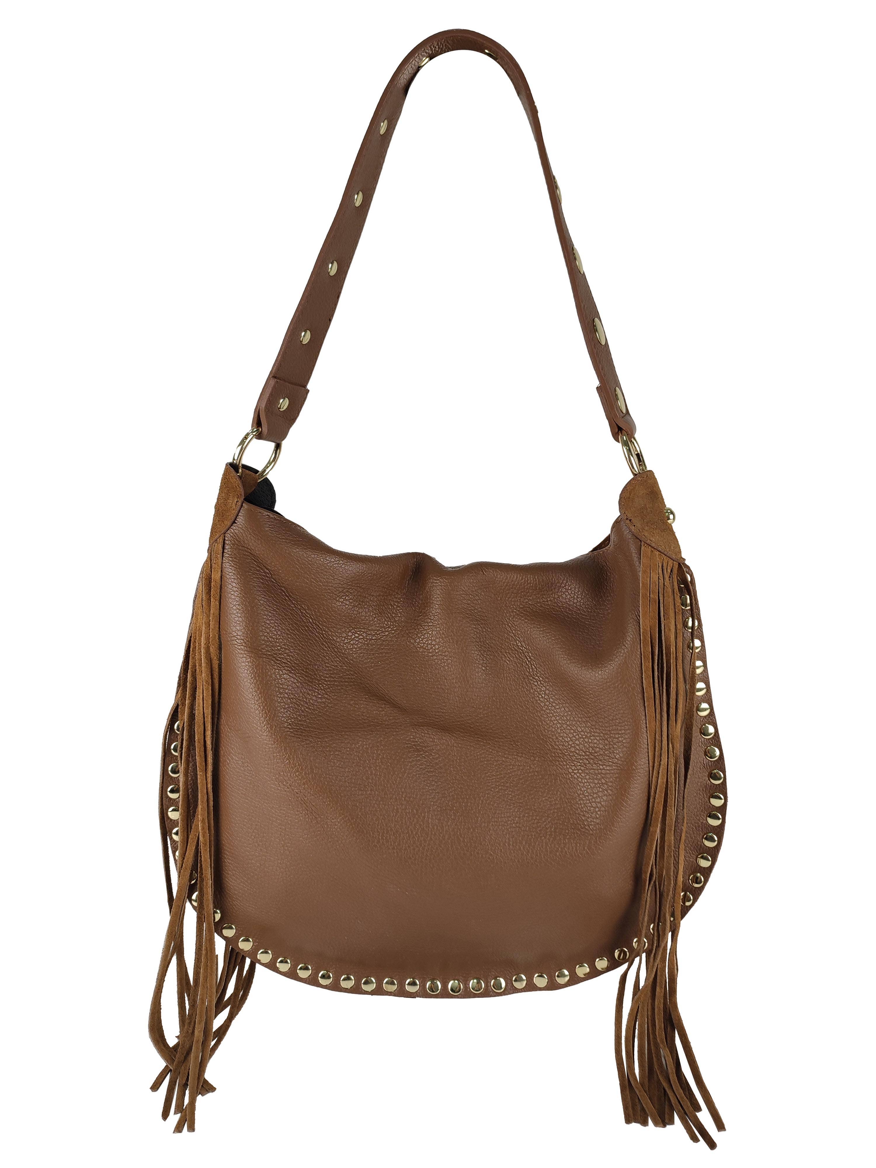 Florence Leather – Engroshandel Skuldertaske – til kvinder – Skuldertaske i ruskind med frynser6