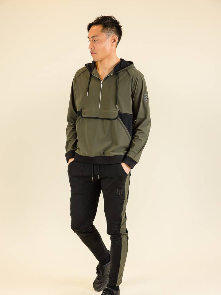 ARMY | SINBAD Sweatshirt Khaki/Schwarz für den Großhandel von HBT