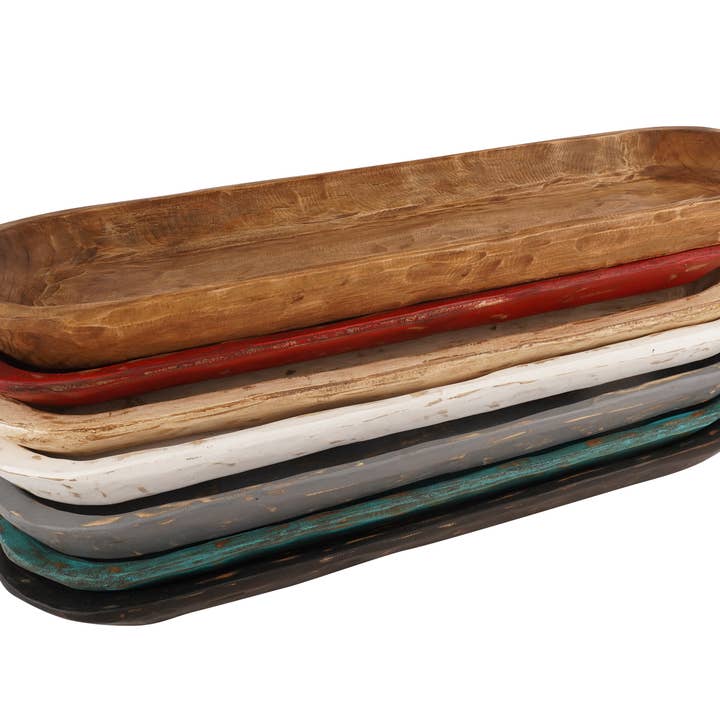 My Amigos Imports - Wholesale Decorative Plate/Dish/Bowl - Bella Dough Bowl-Wood-Home Decor-9W x 29-30L x 2-3D-Medium14