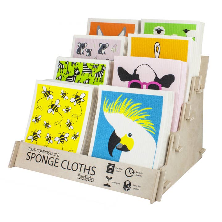 RetroKitchen - Wholesale Dishcloth - Sponge Cloth - Bees3