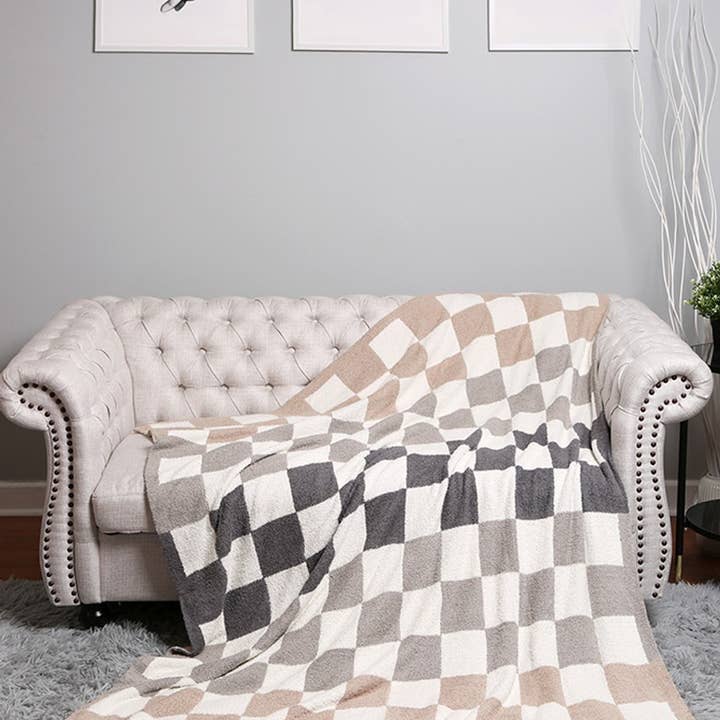 MiMi Wholesale - Wholesale Throw Blanket - Multi-Color Checkered Throw Blanket5